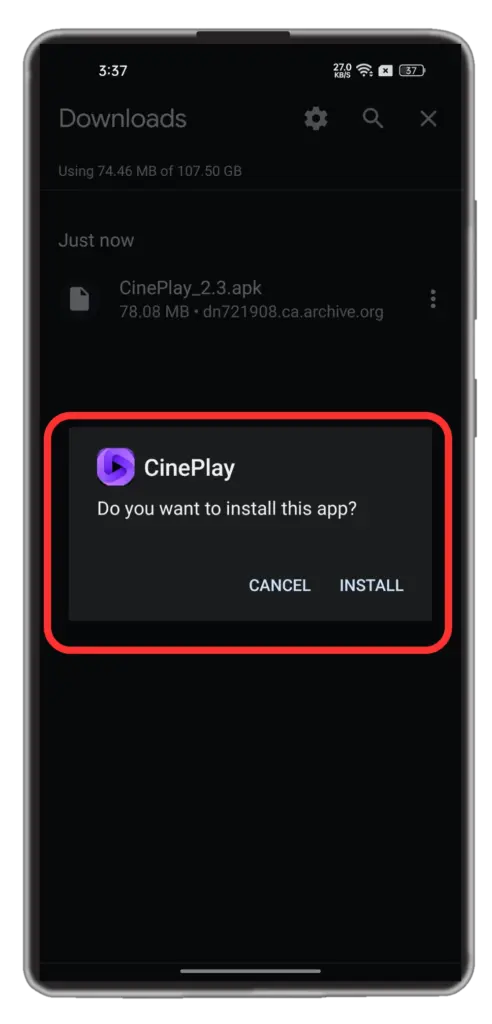 Install the APK